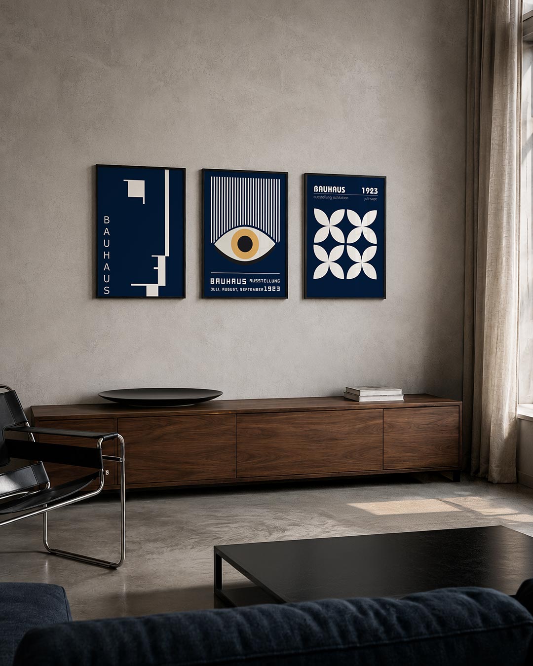Strakke lijnenspel Posterset