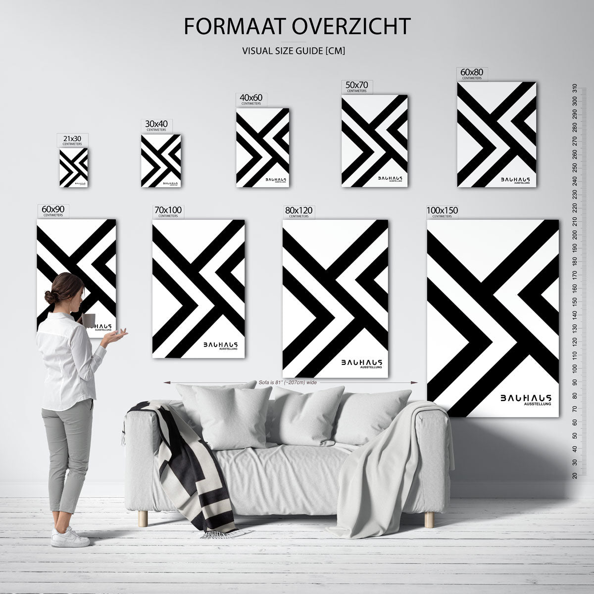 Lijnen en vlakken Poster