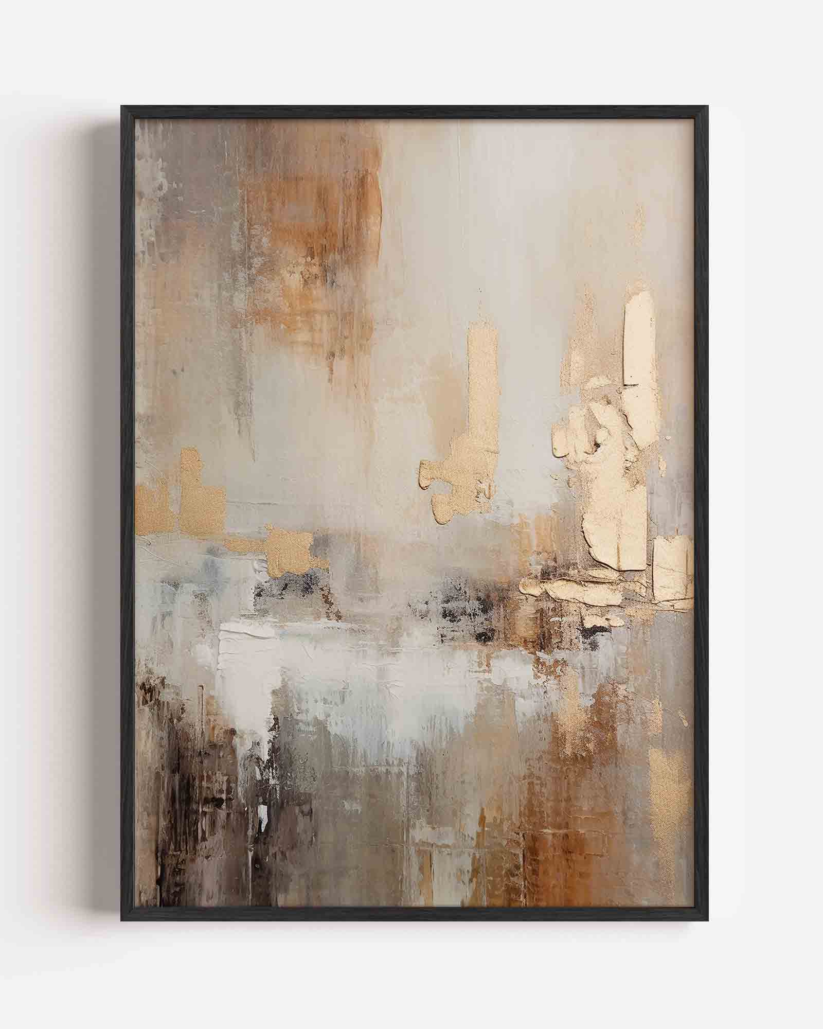 Abstracte beige en bruine textuur Poster