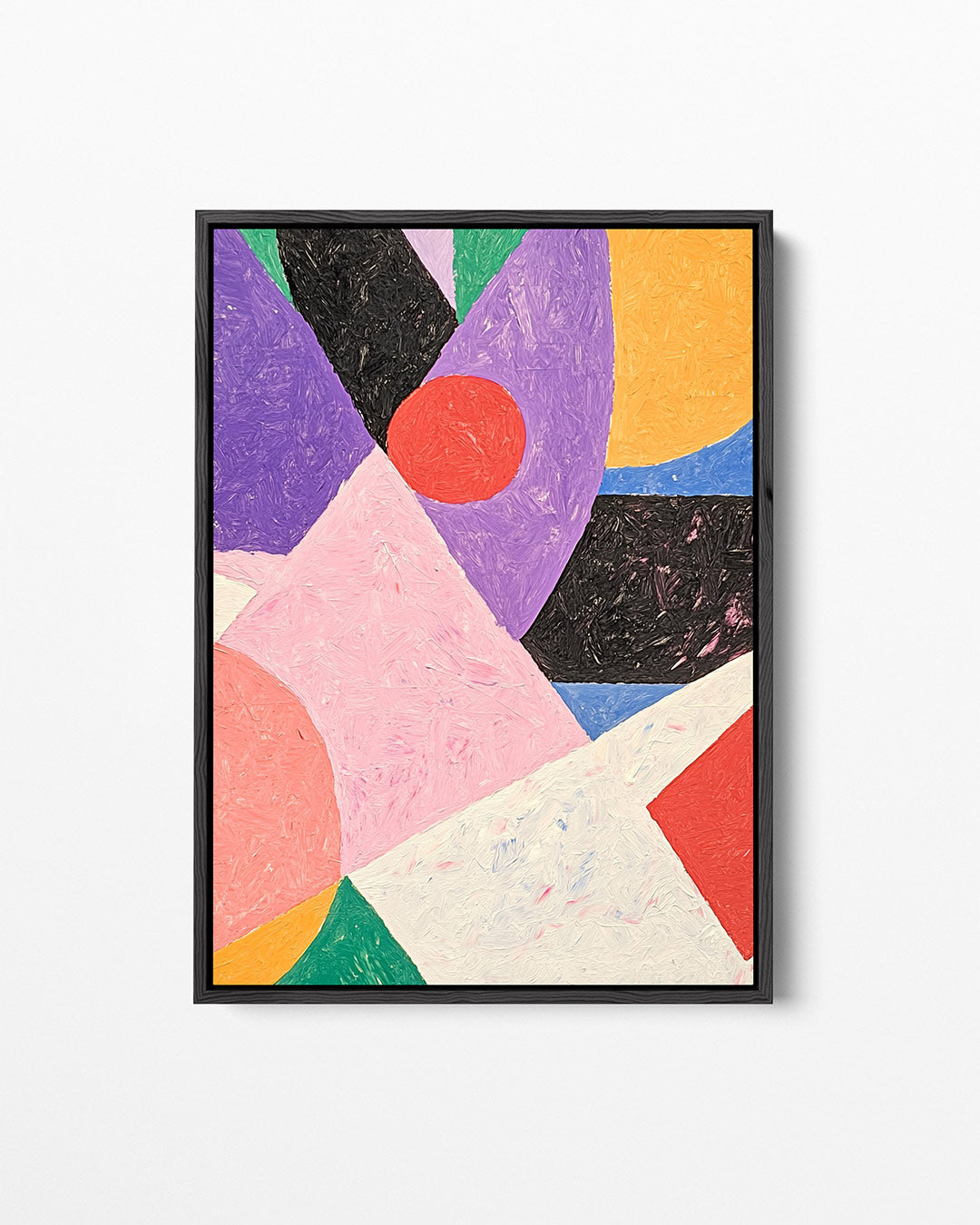 Geometrische kleurenexplosie Kunstwerk