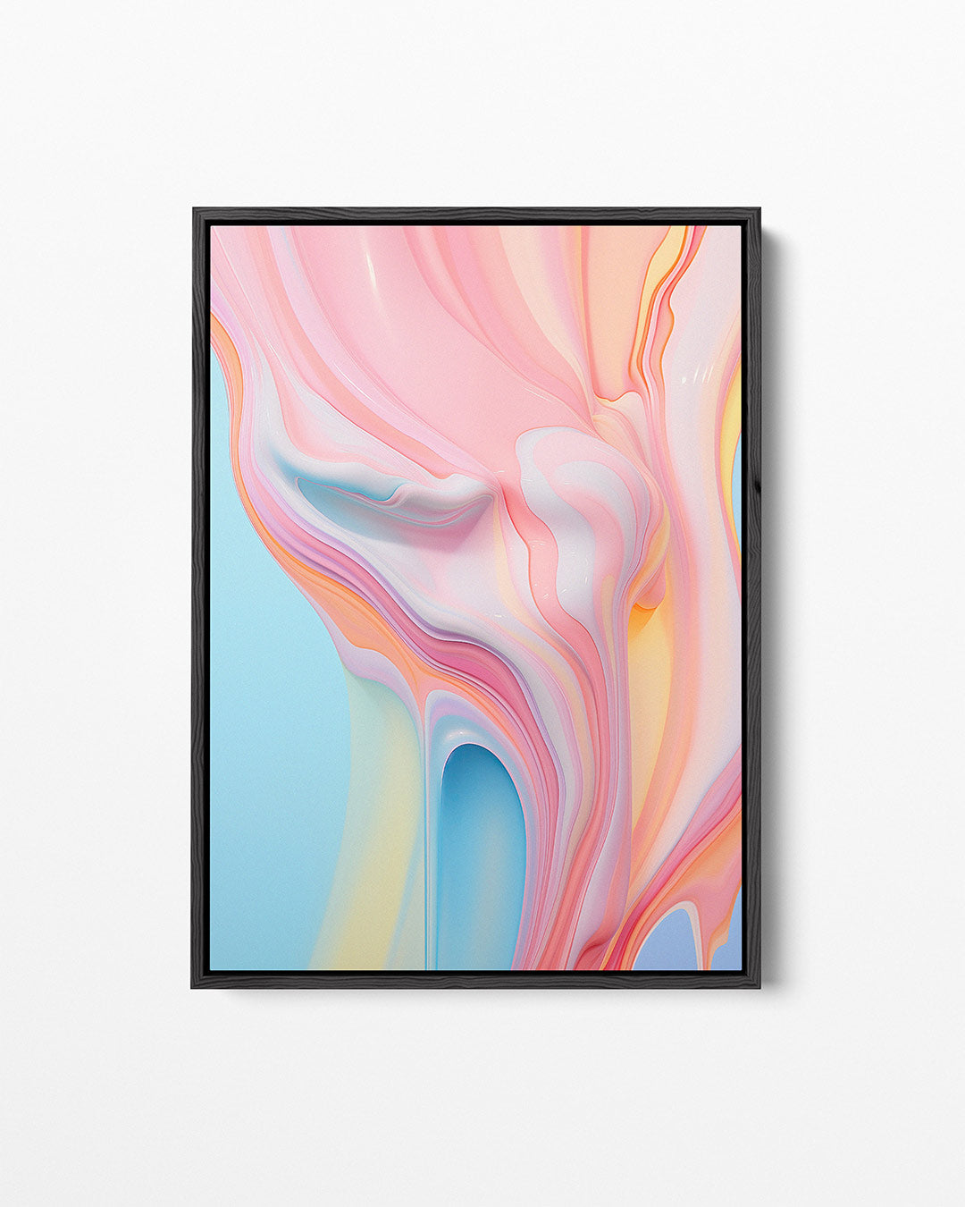 Vloeiende kleurencompositie Kunstwerk