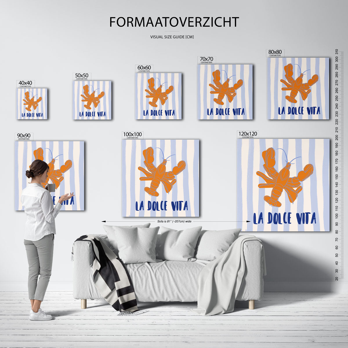 Oranje kreeft Poster