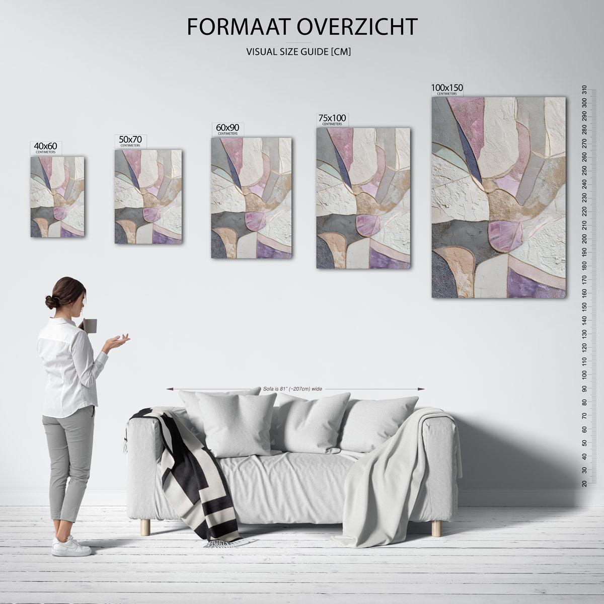 Organische vormen compositie Kunstwerk