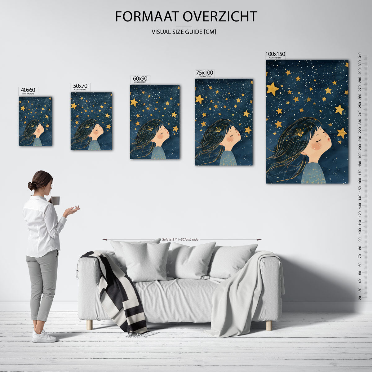 Sterrennacht dromen Kunstwerk