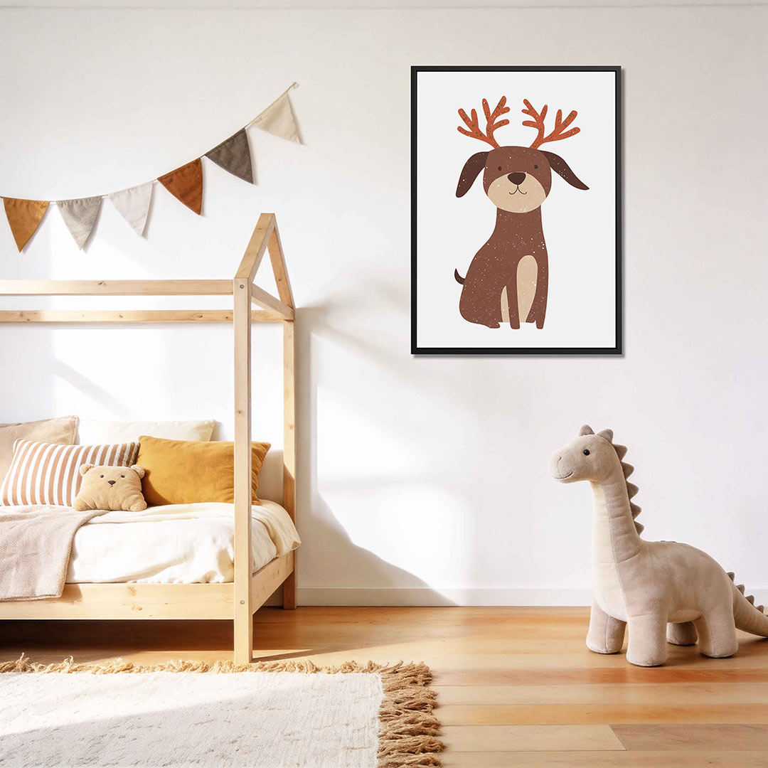 Vrolijke hond illustratie Kunstwerk