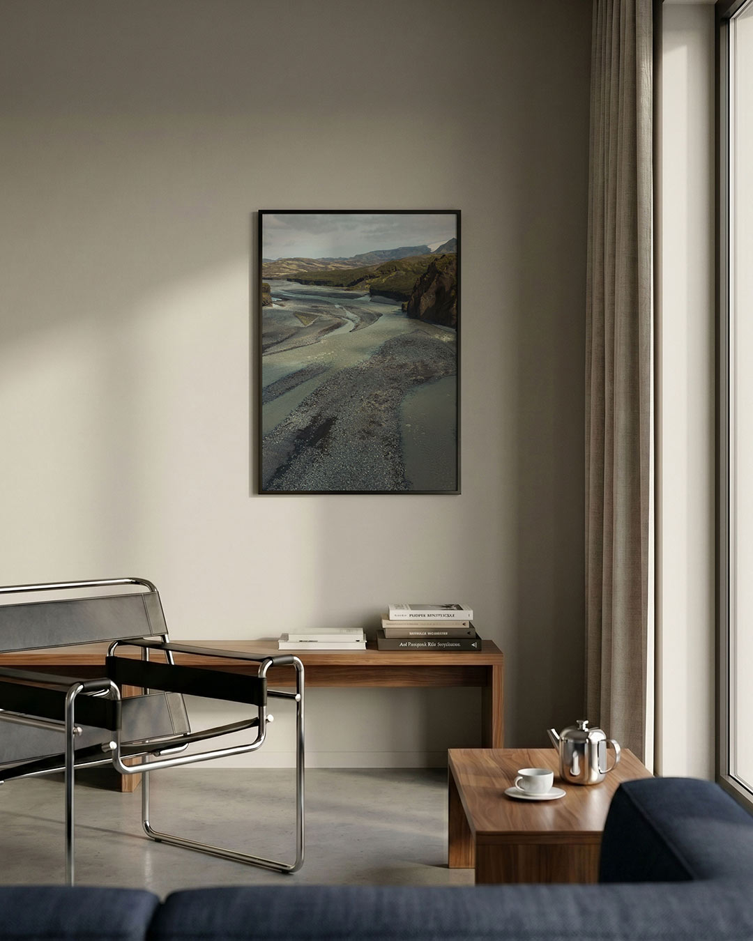 Rivierlandschap Poster