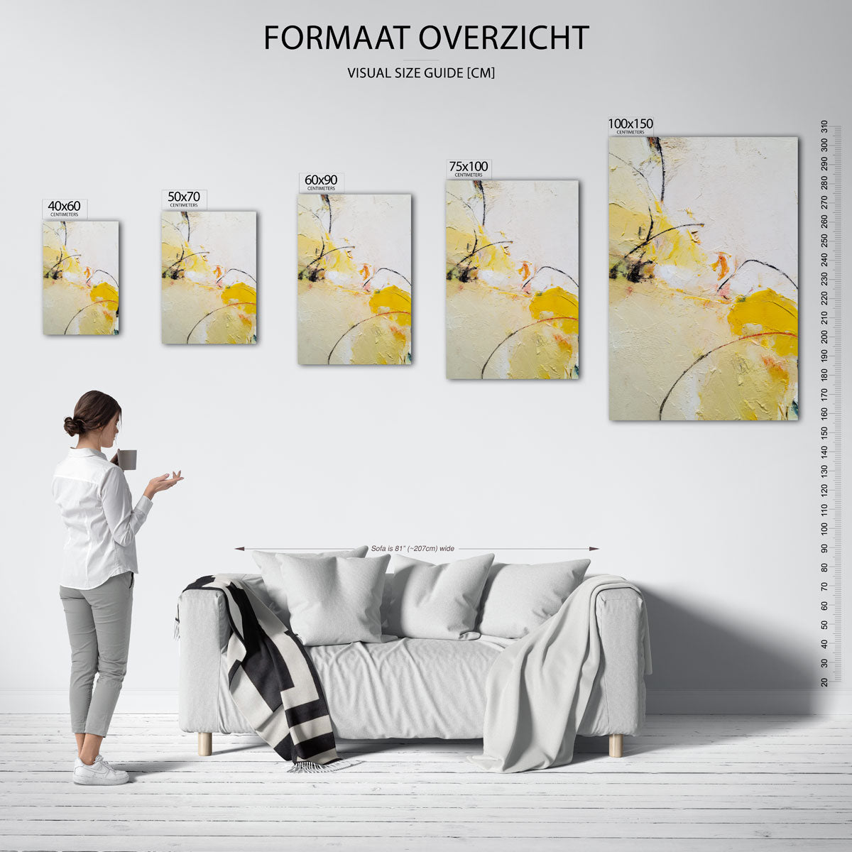 Dynamische lijnen en vormen Kunstwerk