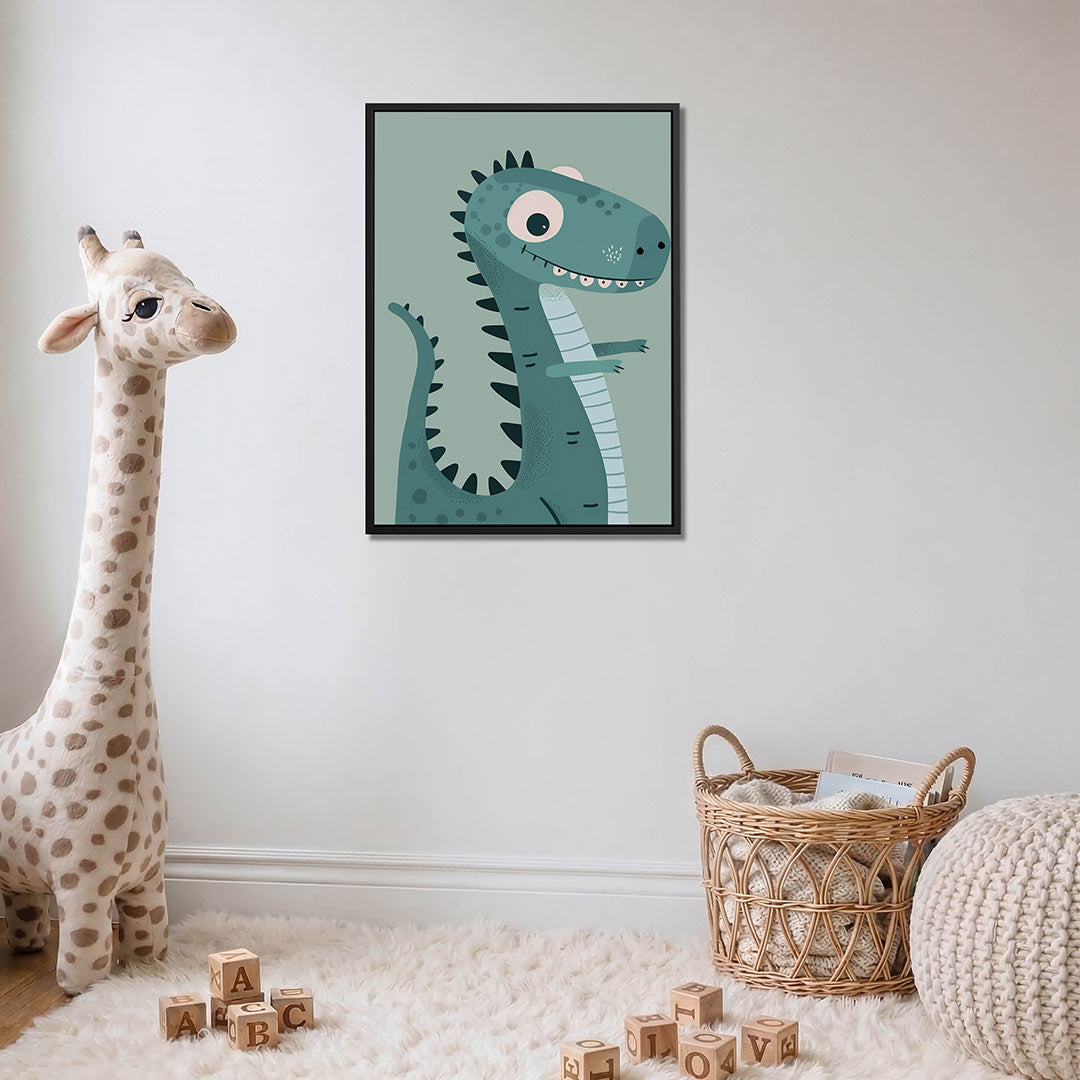 Speelse dinosaurus illustratie Kunstwerk