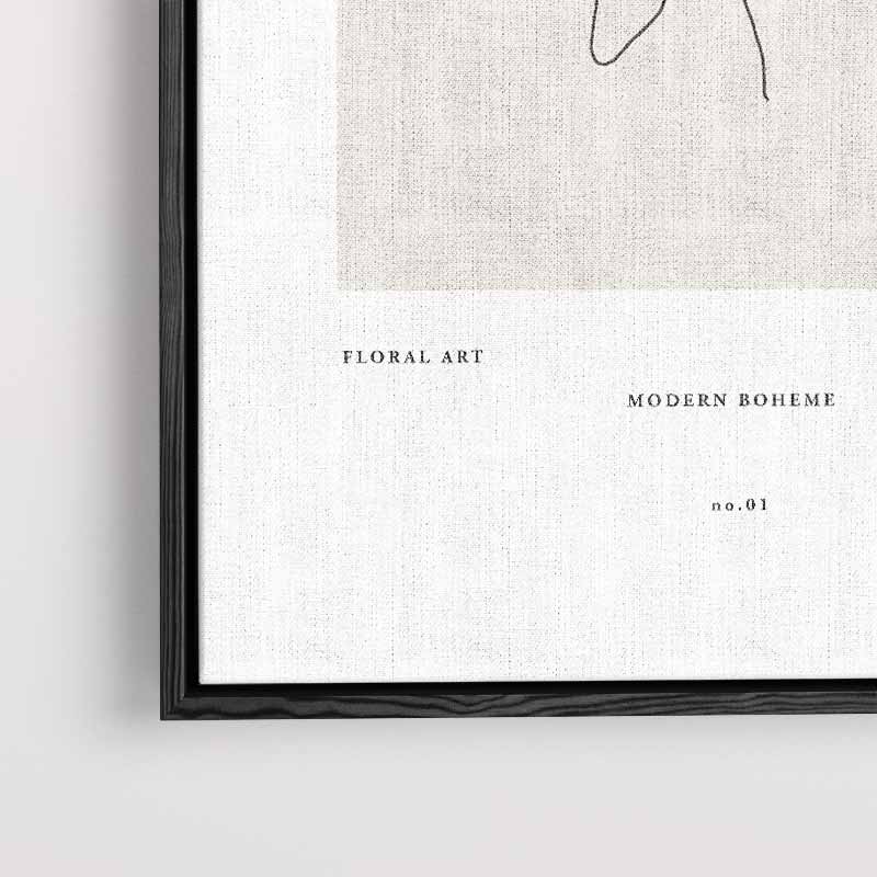 Minimalistische Botanische Lijntekening Kunstwerk-canvas-dibond-plexiglas-wanddecoratie-WallArtistic