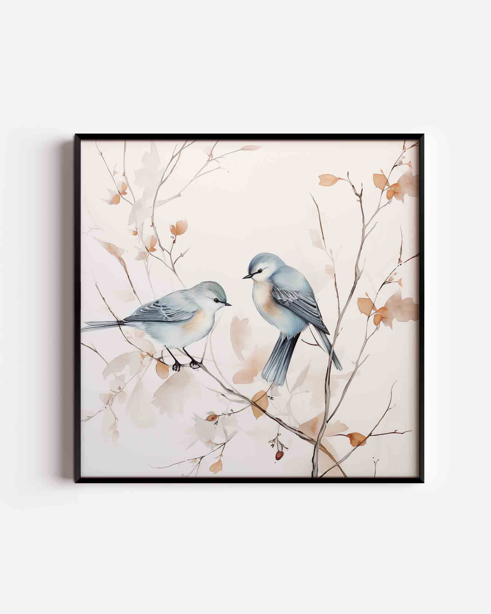 Vogels op tak Poster