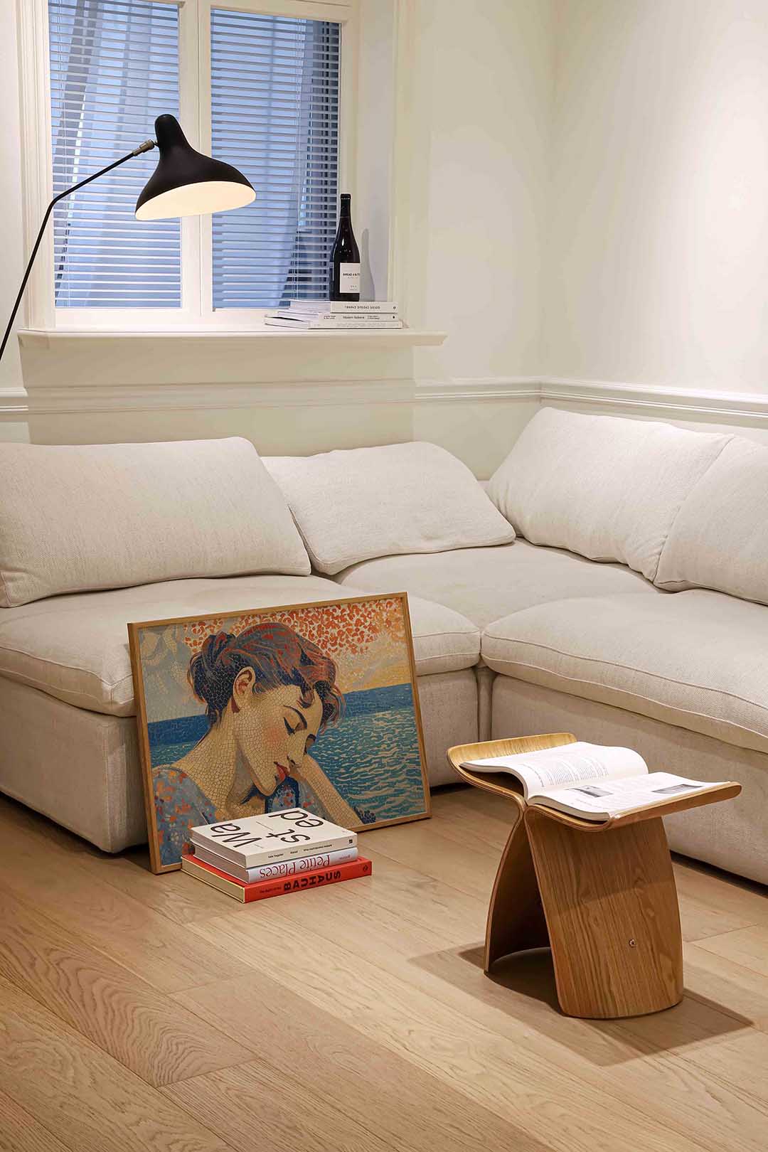 Vrouw bij zee Poster