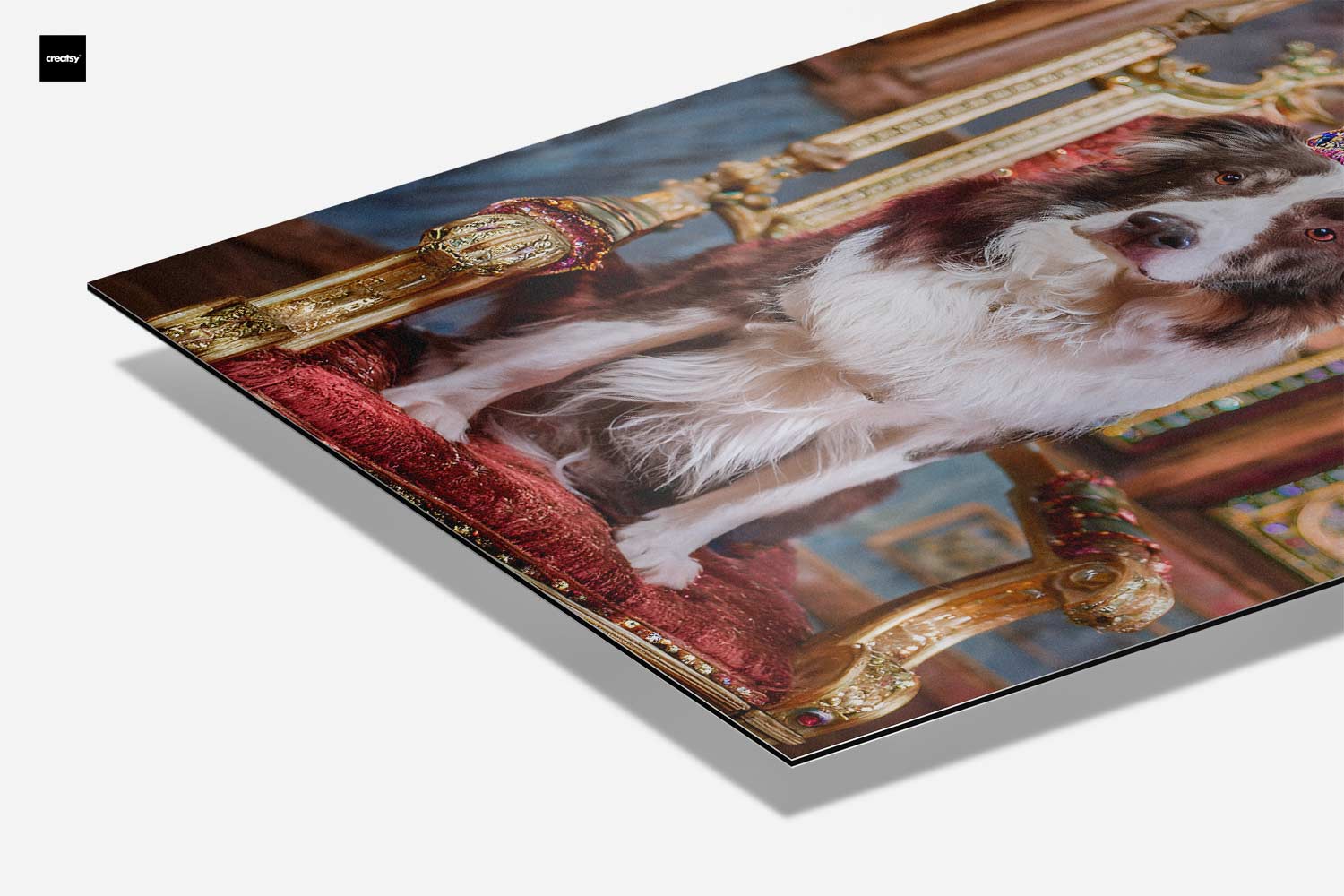 Royal Dog on Throne Artwork