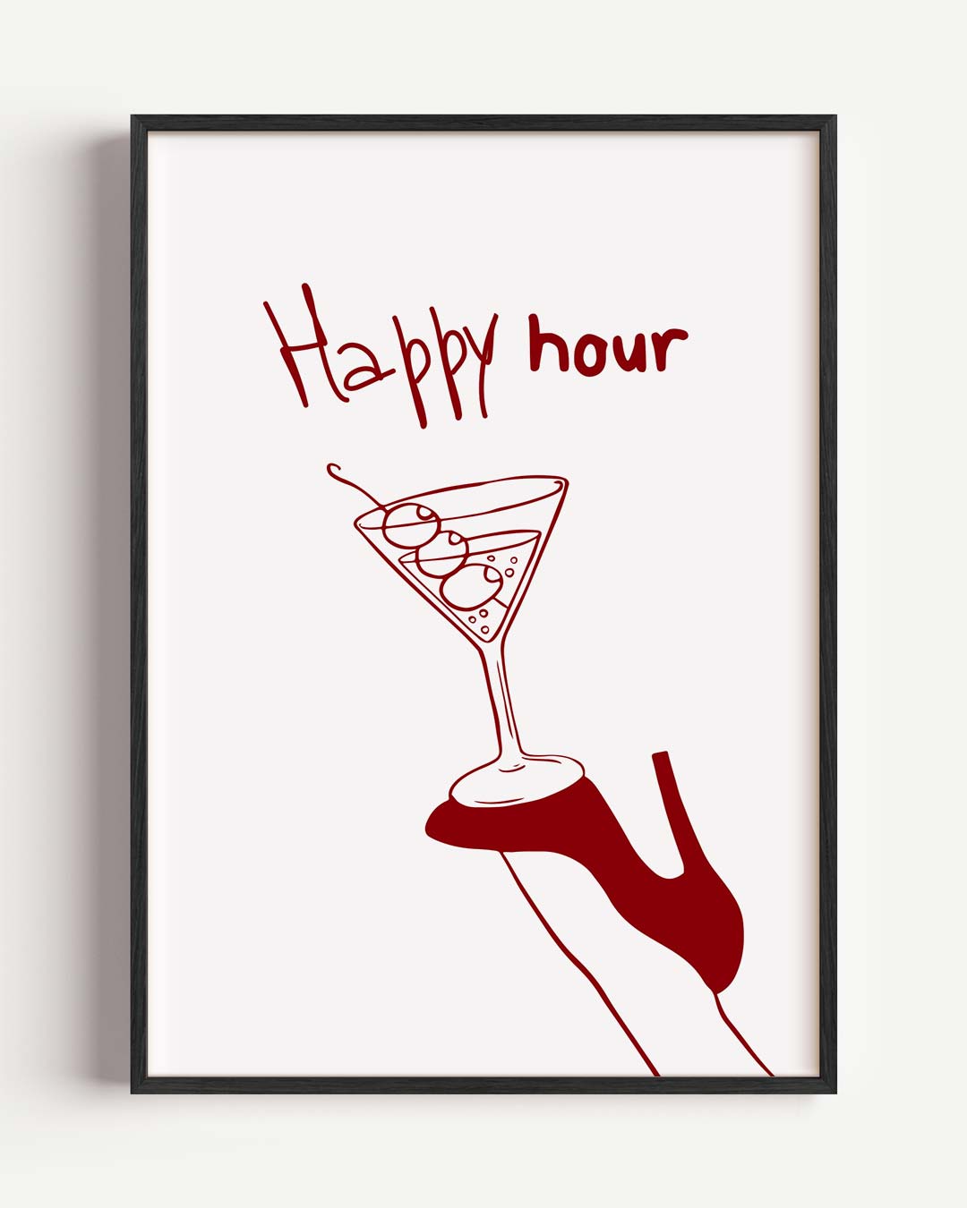 Happy Hour Cocktail Poster-WallArtistic