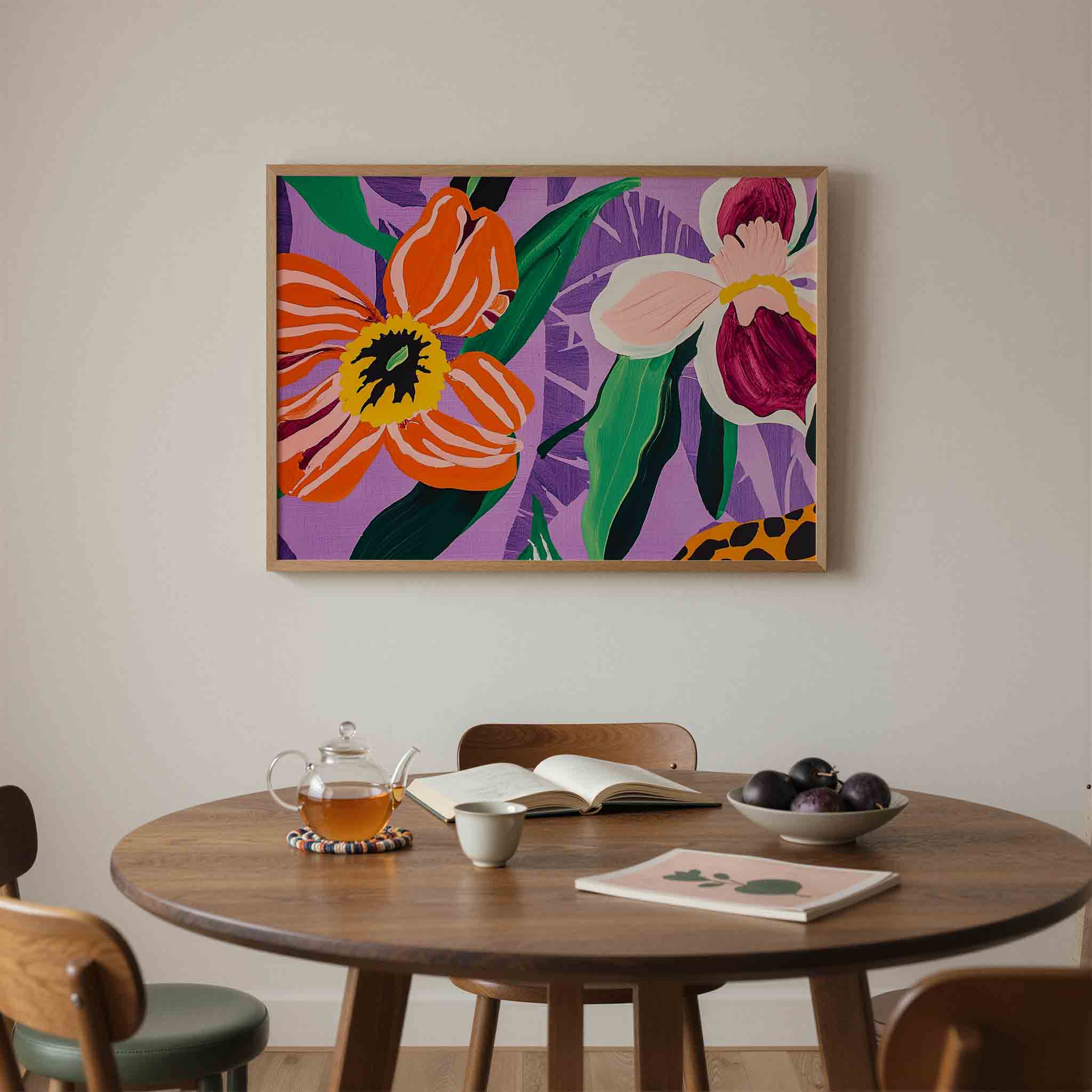 Bloemen en bladeren Poster