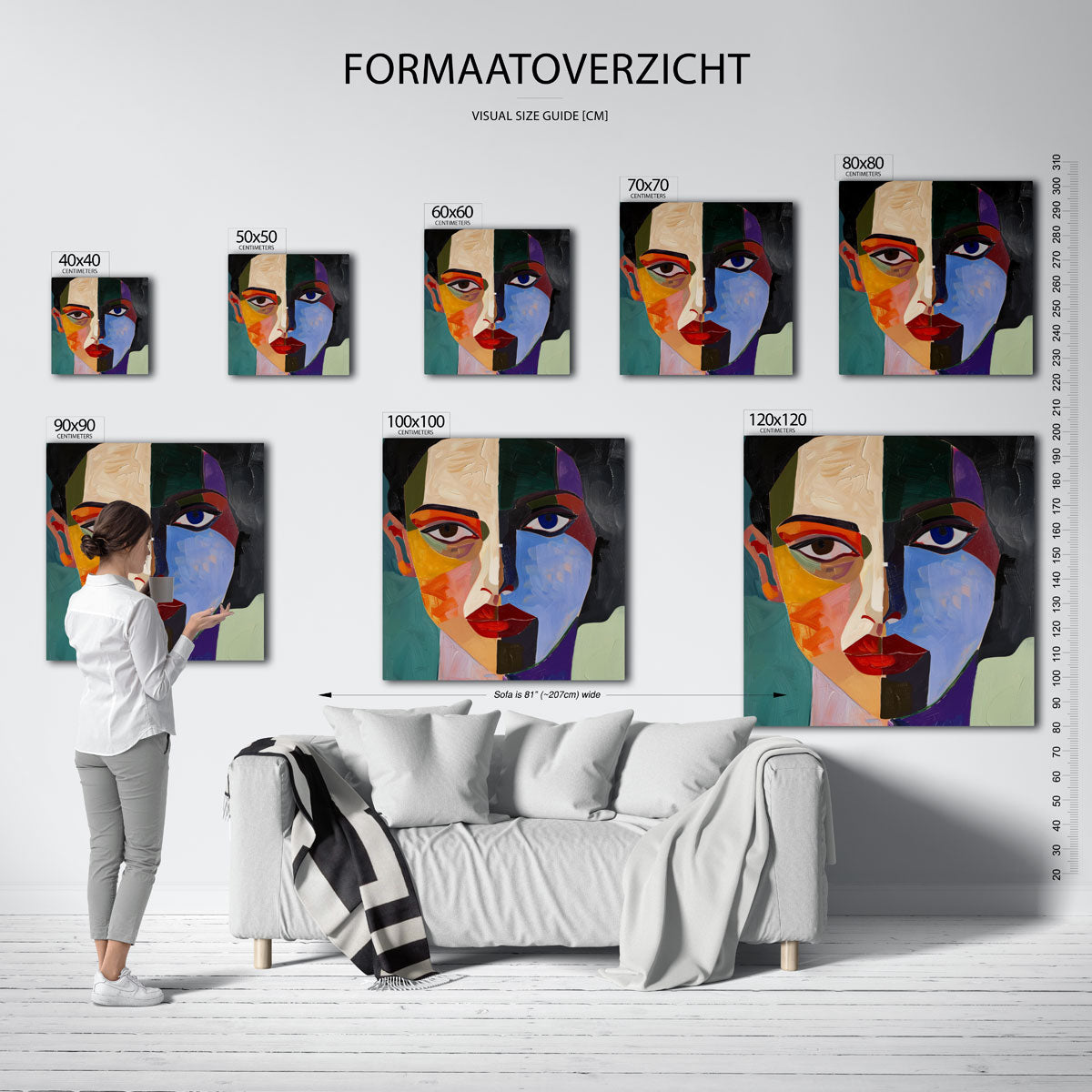 Abstract gezicht Poster