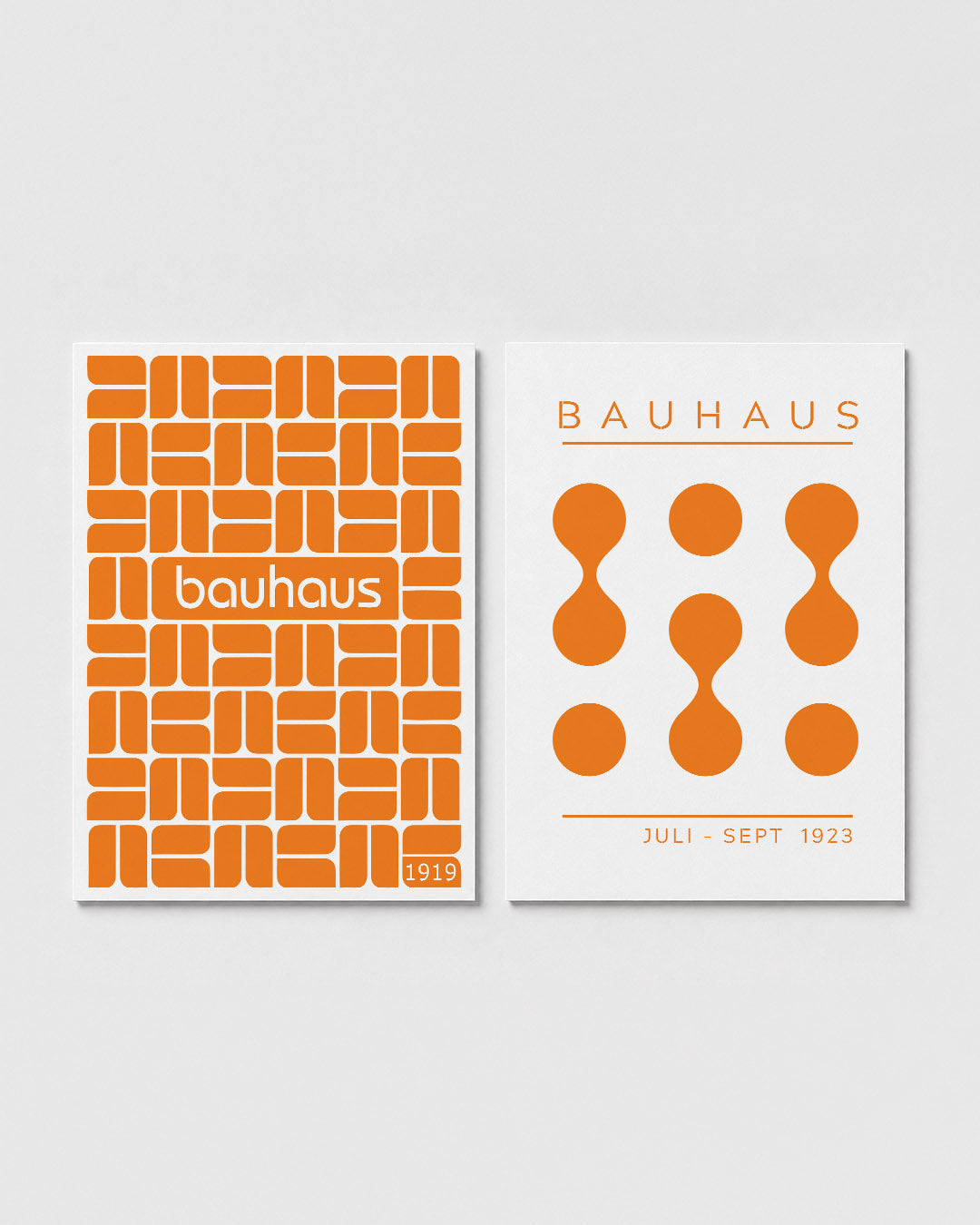 Oranje vormenspel Posterset