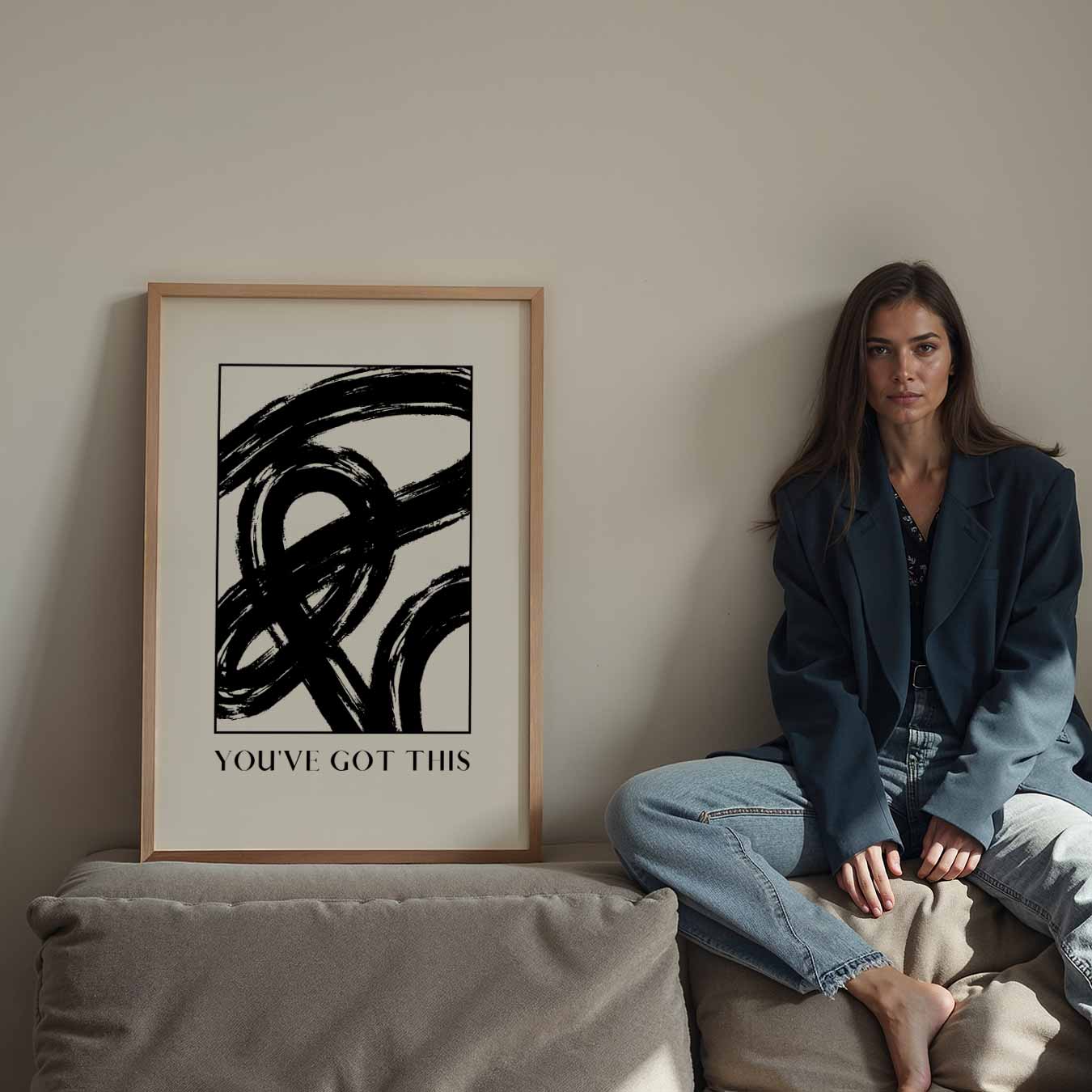 Inspirerende Zwart-Witte Motivatieposter-WallArtistic