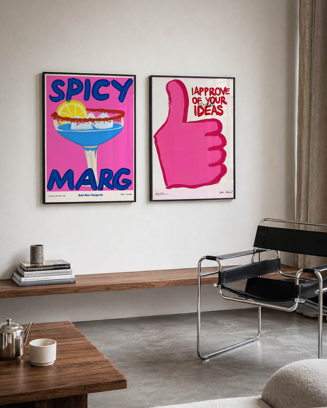 Kleurrijke cocktail Posterset