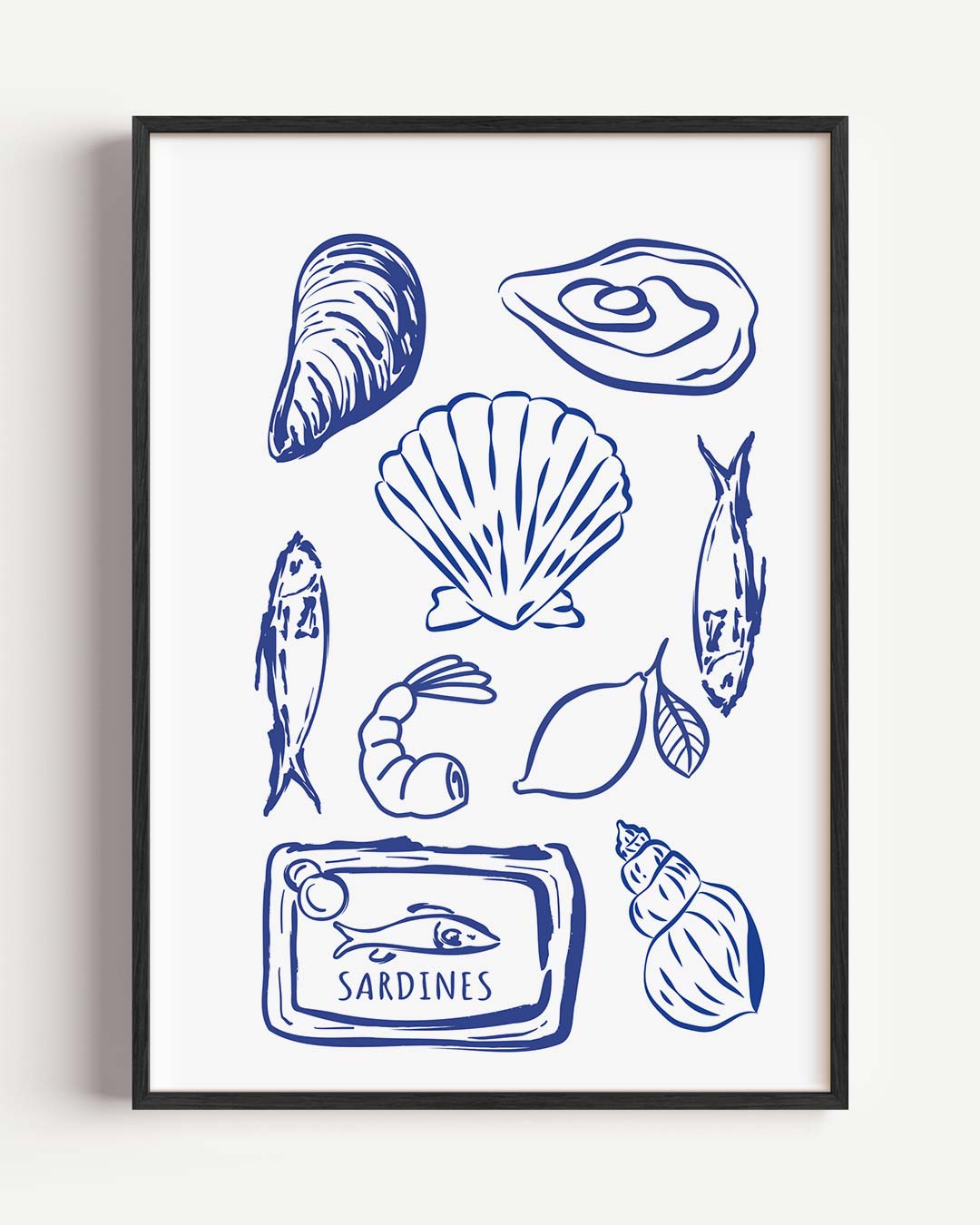 Zeevruchten Illustratie Poster-WallArtistic