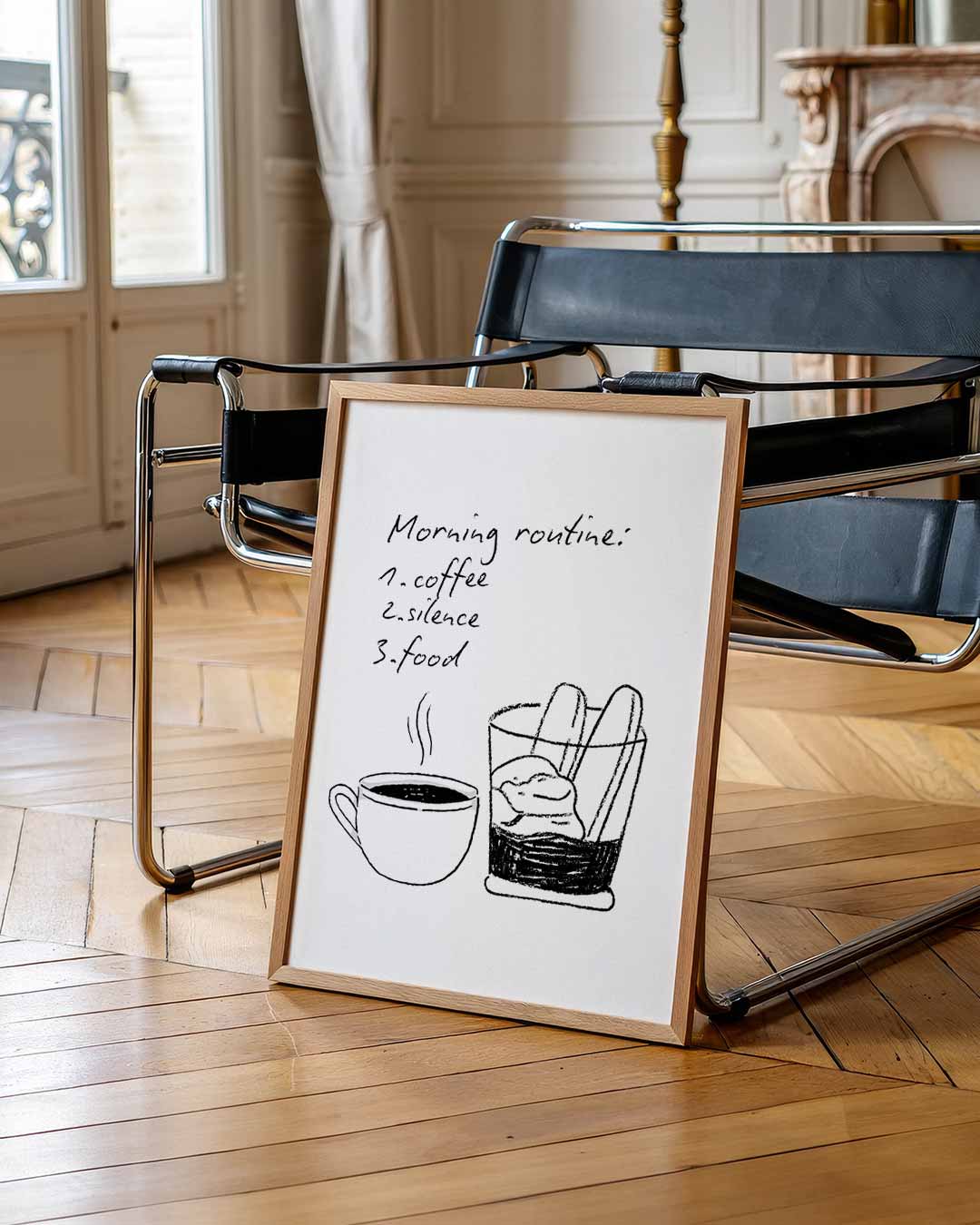 Morning Routine Poster-WallArtistic