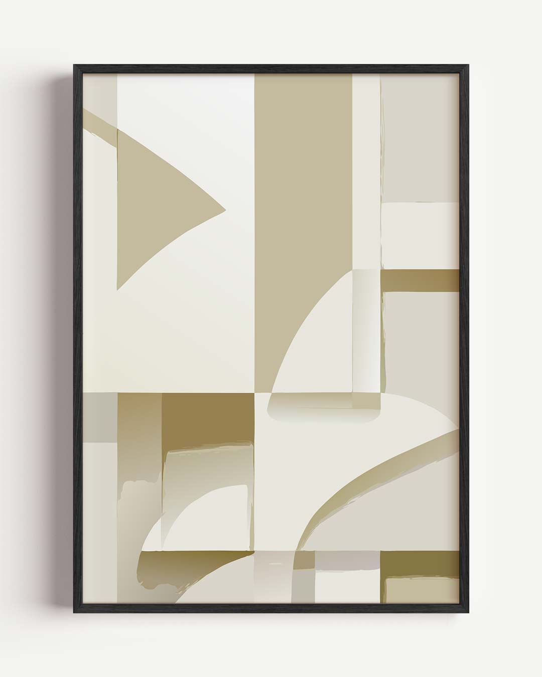 Moderne Beige Abstracte Poster-WallArtistic