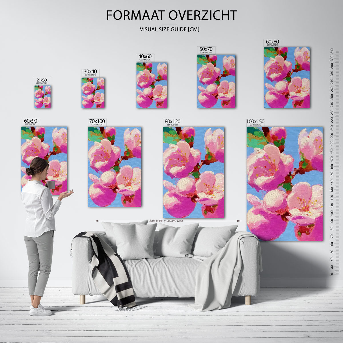 Bloesem in roze Poster