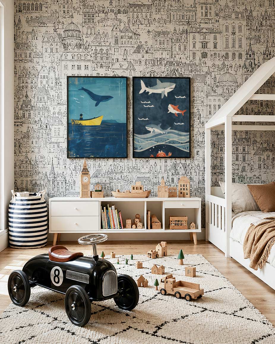 Zee en lucht Posterset