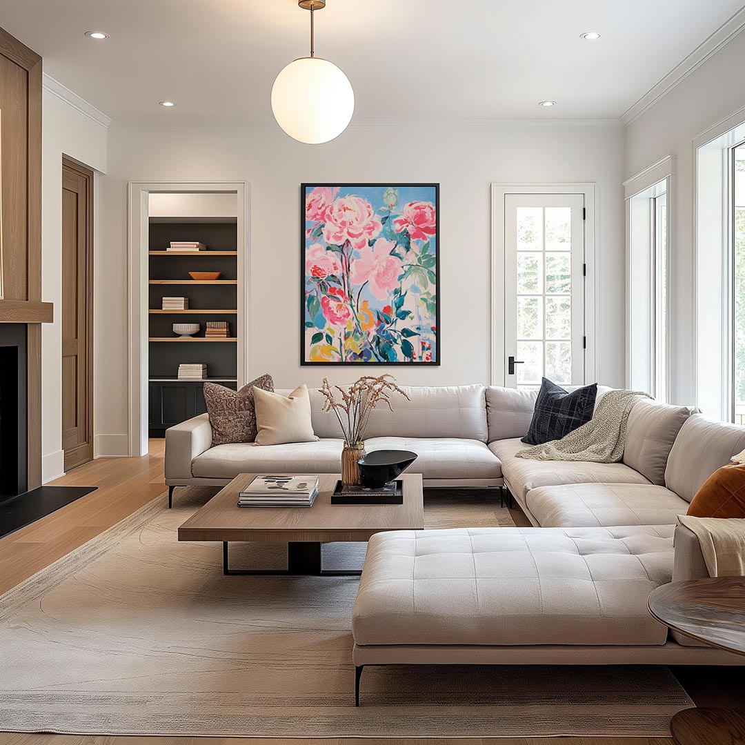 Bloemrijke kleurenexplosie Kunstwerk