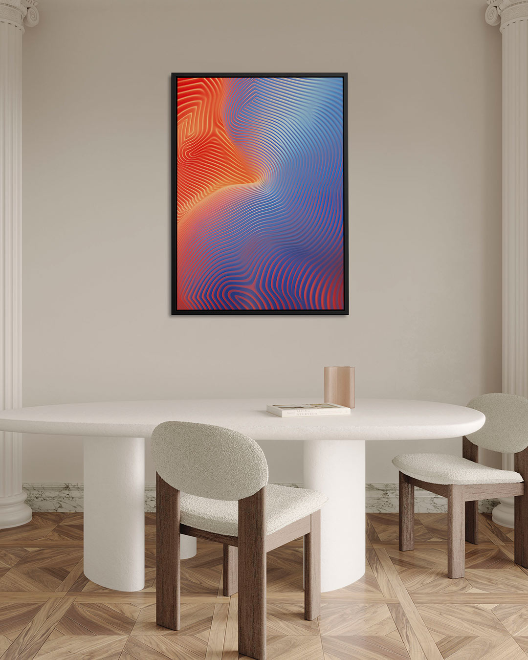 Golvende kleuren Kunstwerk