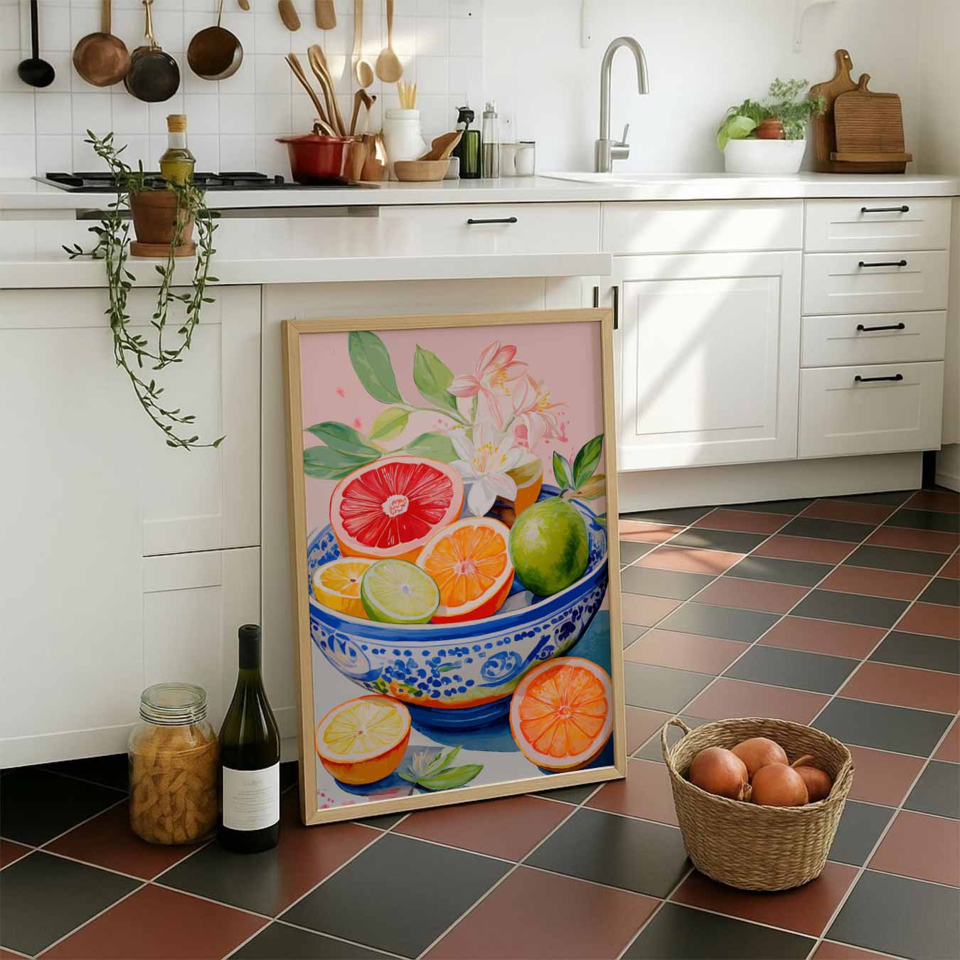 Zomerse Citrusvruchten Kunstposter-WallArtistic