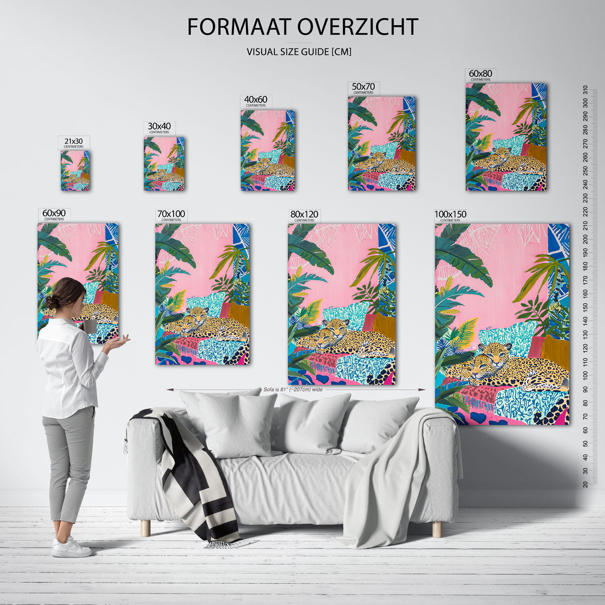 Luipaarden in tropische omgeving Poster