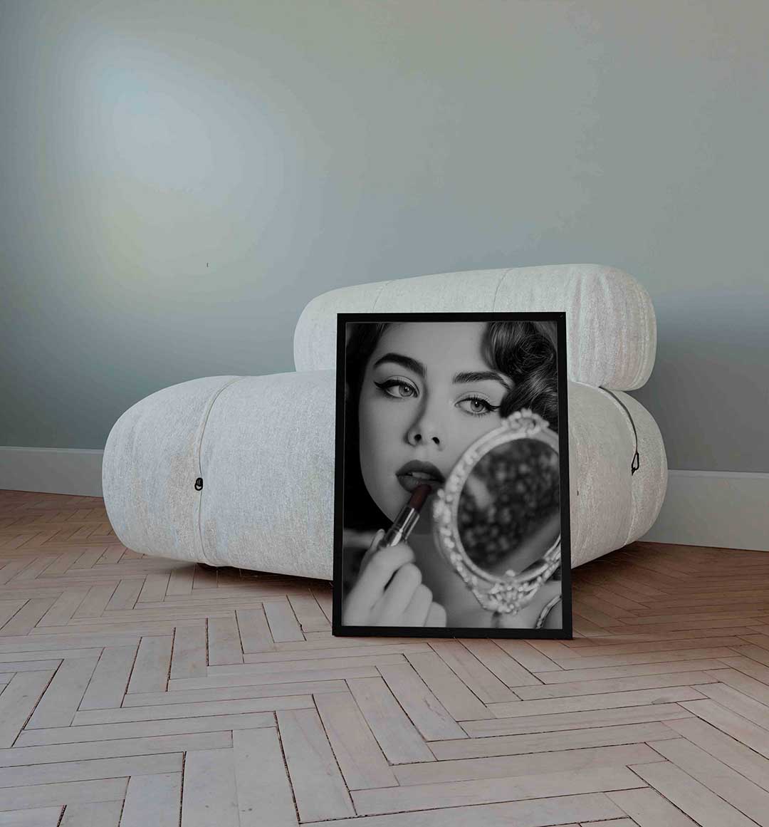 Vrouw met spiegel Poster