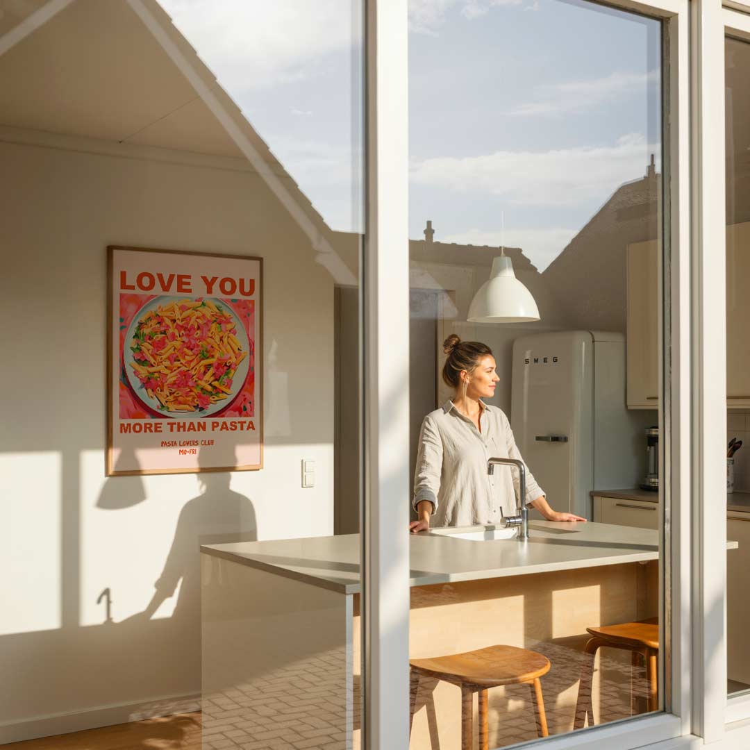Love You More Than Pasta Poster-WallArtistic