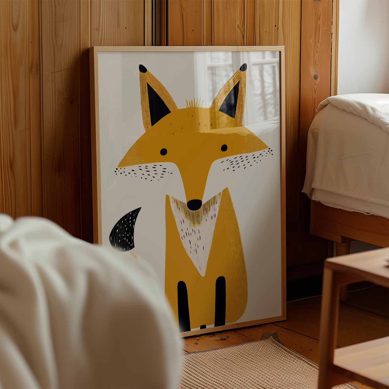 Schattige Vos Illustratie Poster-WallArtistic