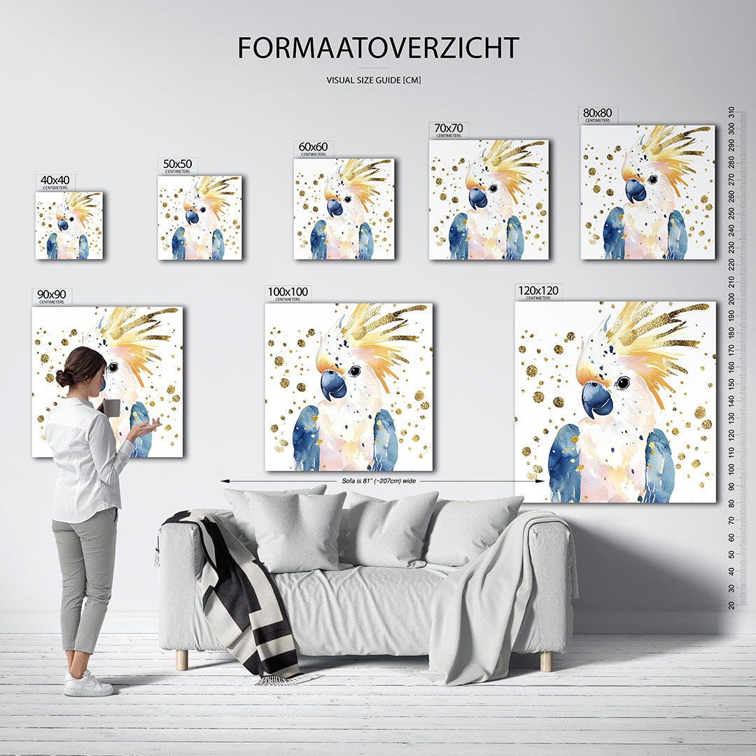 Vrolijke papegaai Kunstwerk