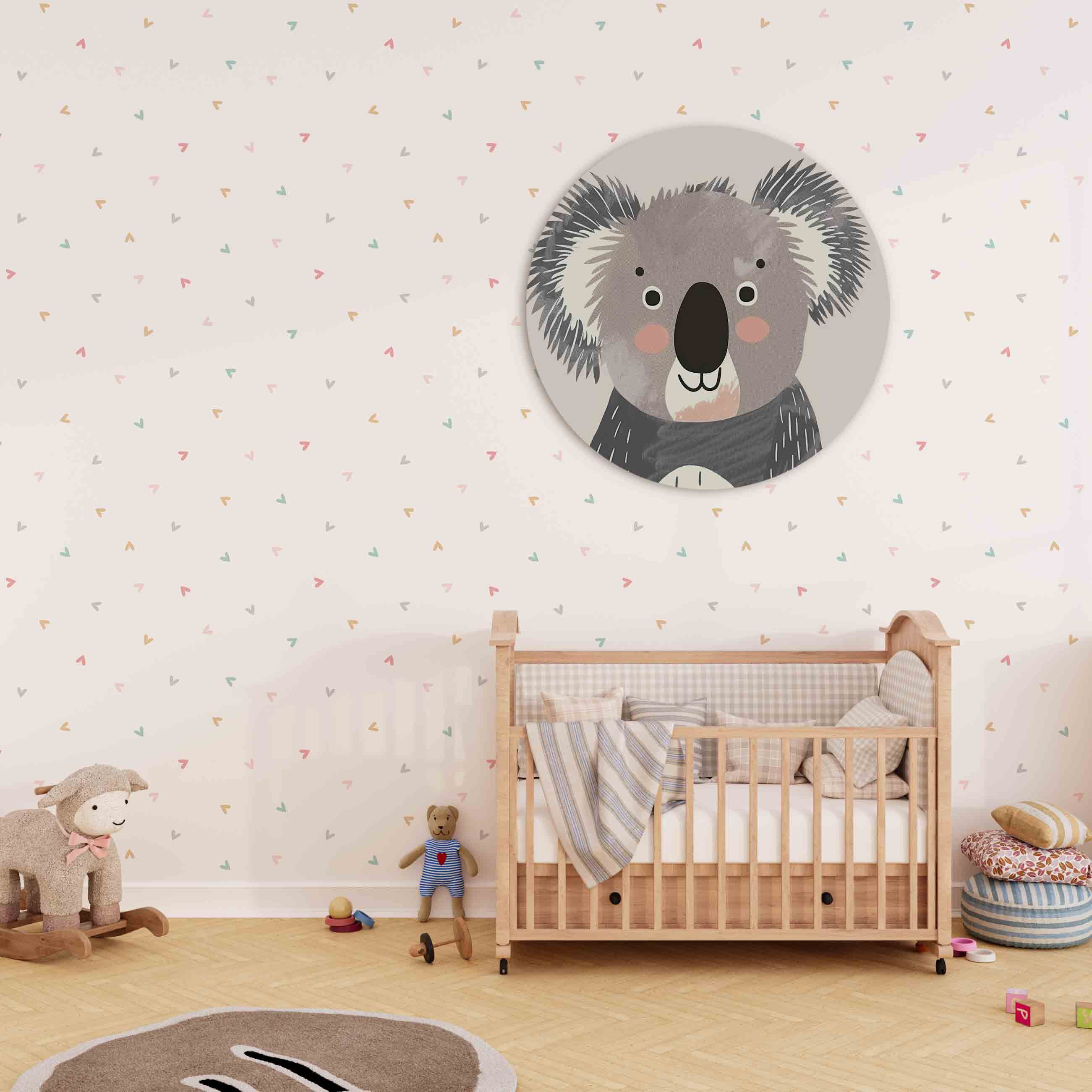 Koala portret Muurcirkel