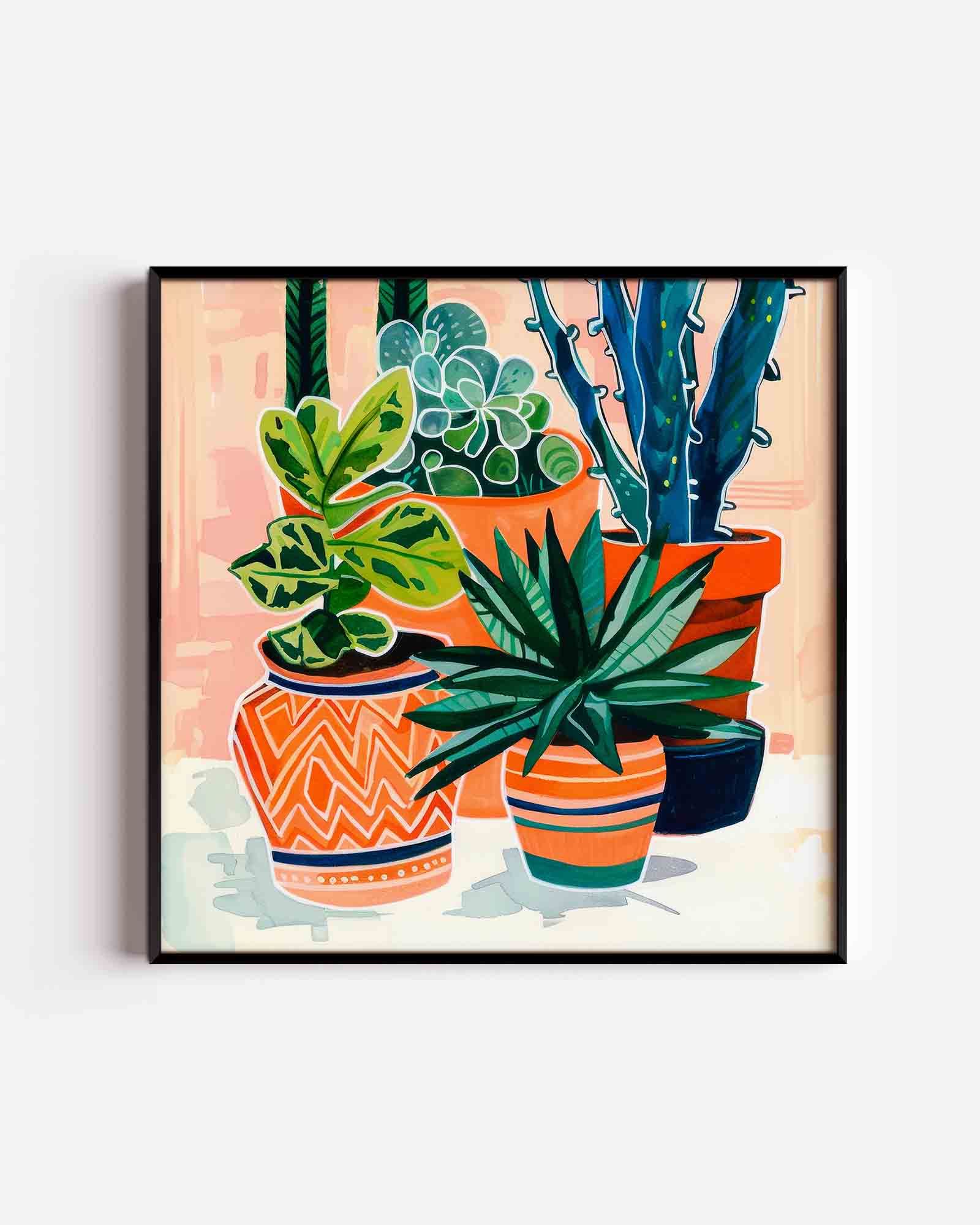 Planten in potten Poster