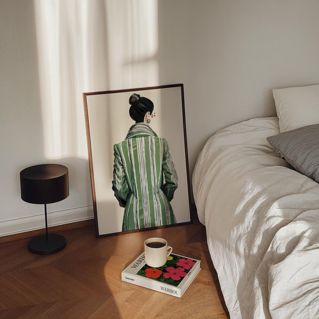 Elegante Gestreepte Modeposter-WallArtistic