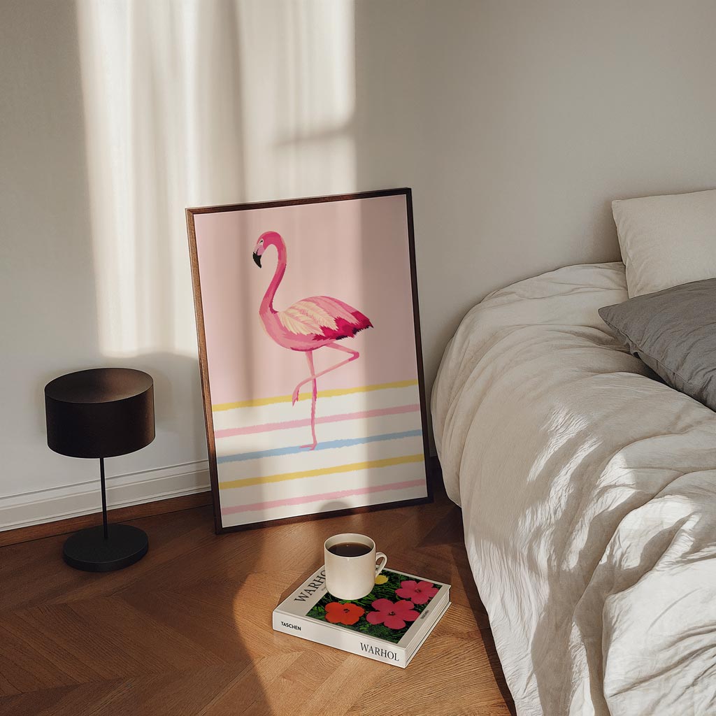 Flamingo Elegantie Poster-WallArtistic