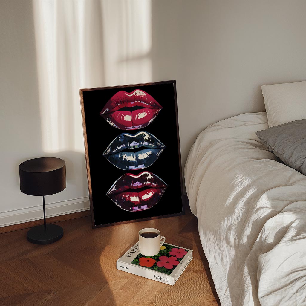 Stijlvolle Lippen Poster-WallArtistic