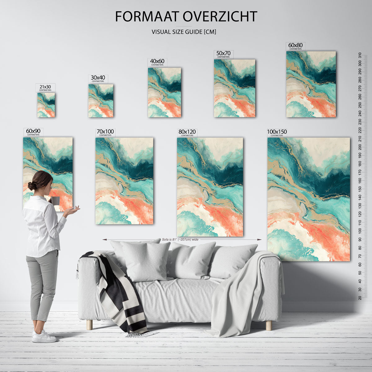 Abstracte golven Poster