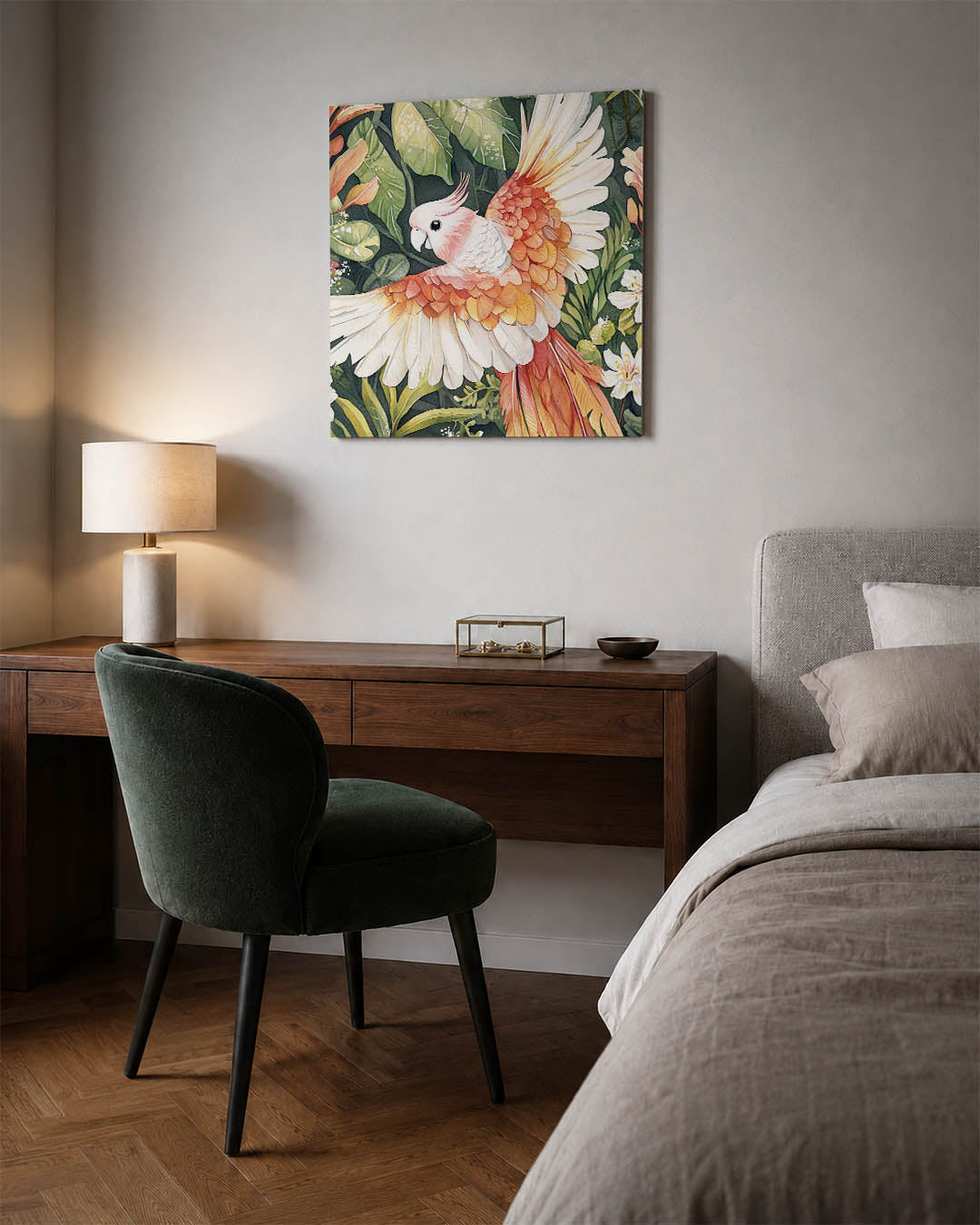 Vliegende papegaai Kunstwerk