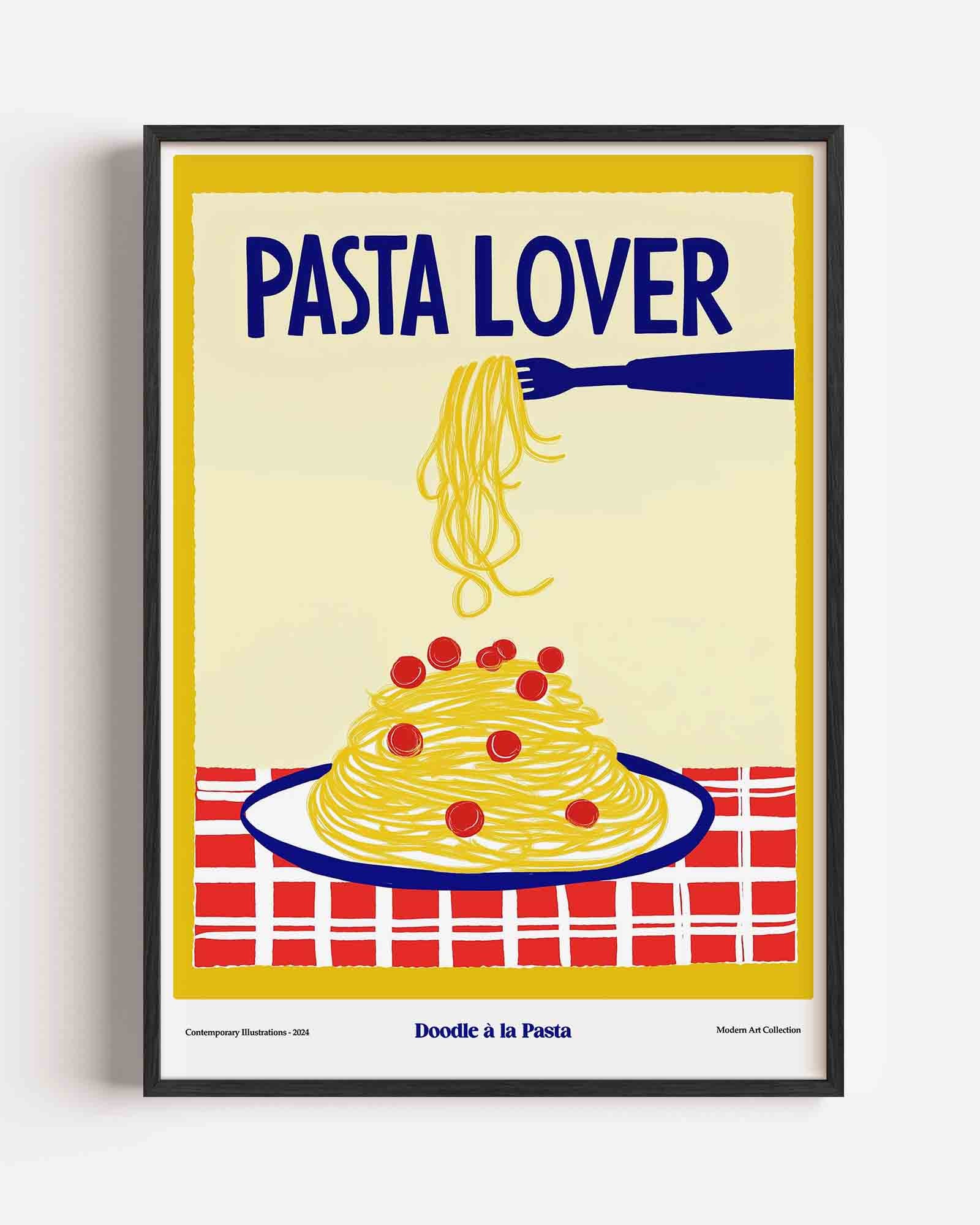 Pasta op vork Poster