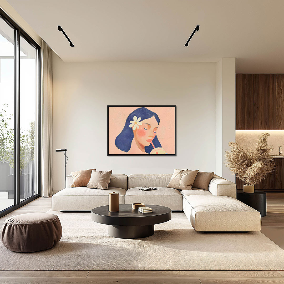 Dromerige vrouw Kunstwerk