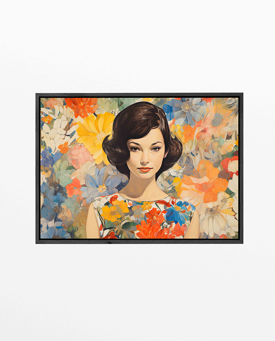 Vrouw met bloemen Kunstwerk