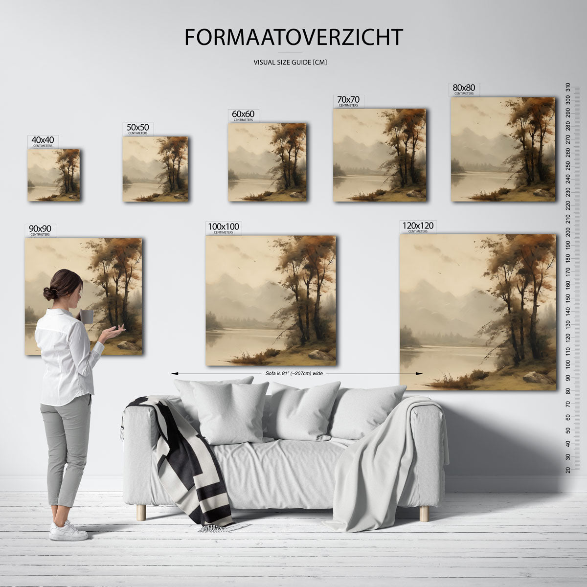 Landschap met bomen Poster