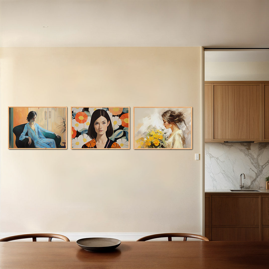 Zachte kleurharmonie Posterset