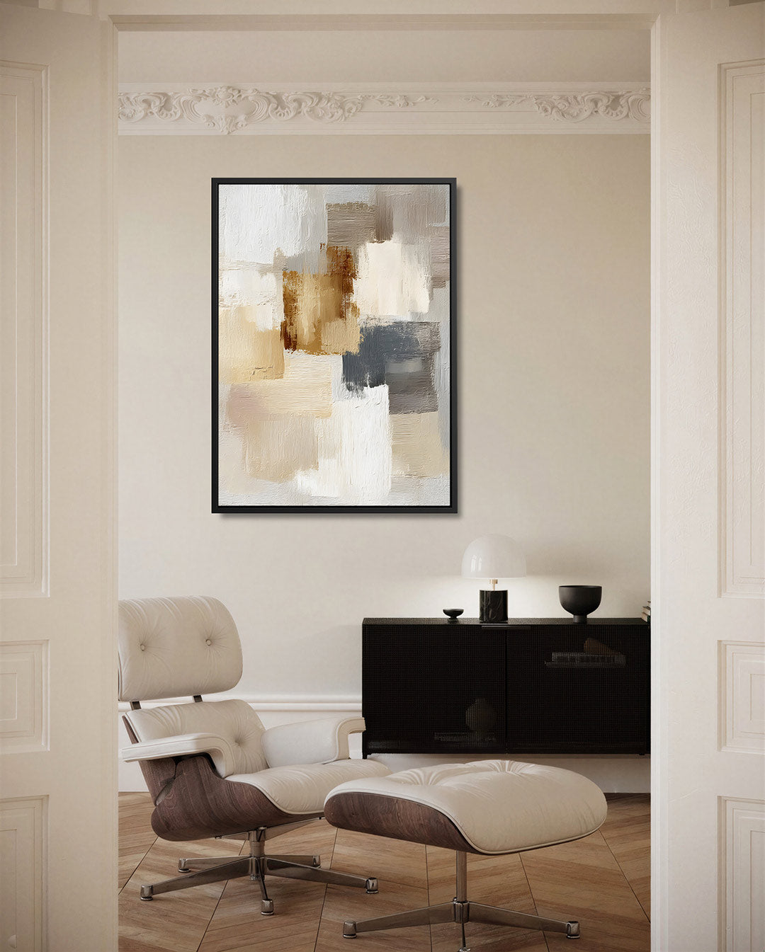 Zachte kleuren compositie Kunstwerk