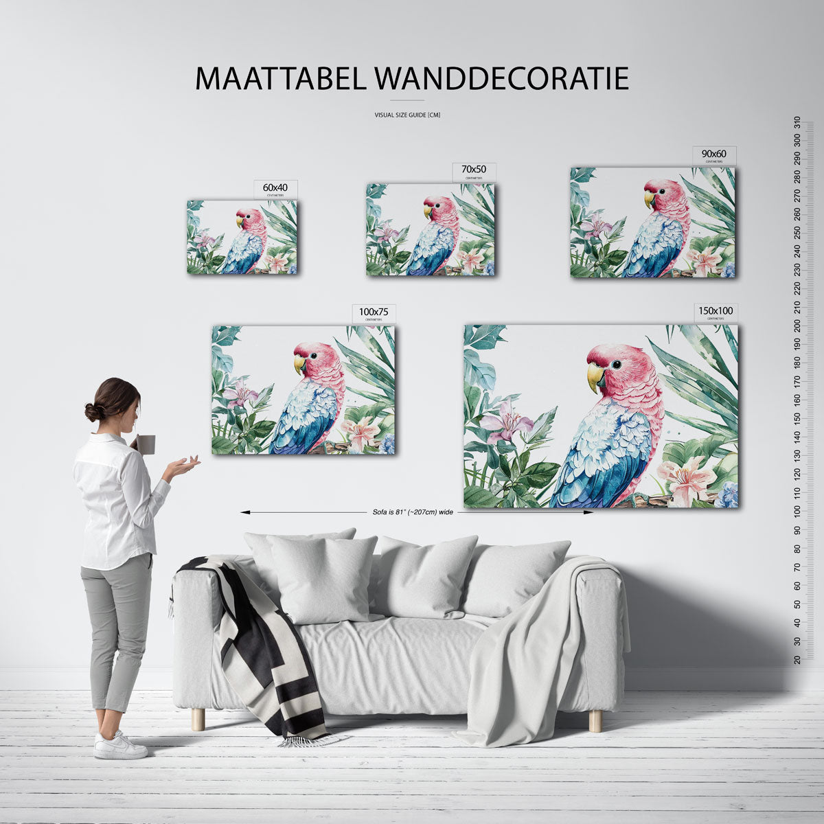 Tropische vogel illustratie Kunstwerk