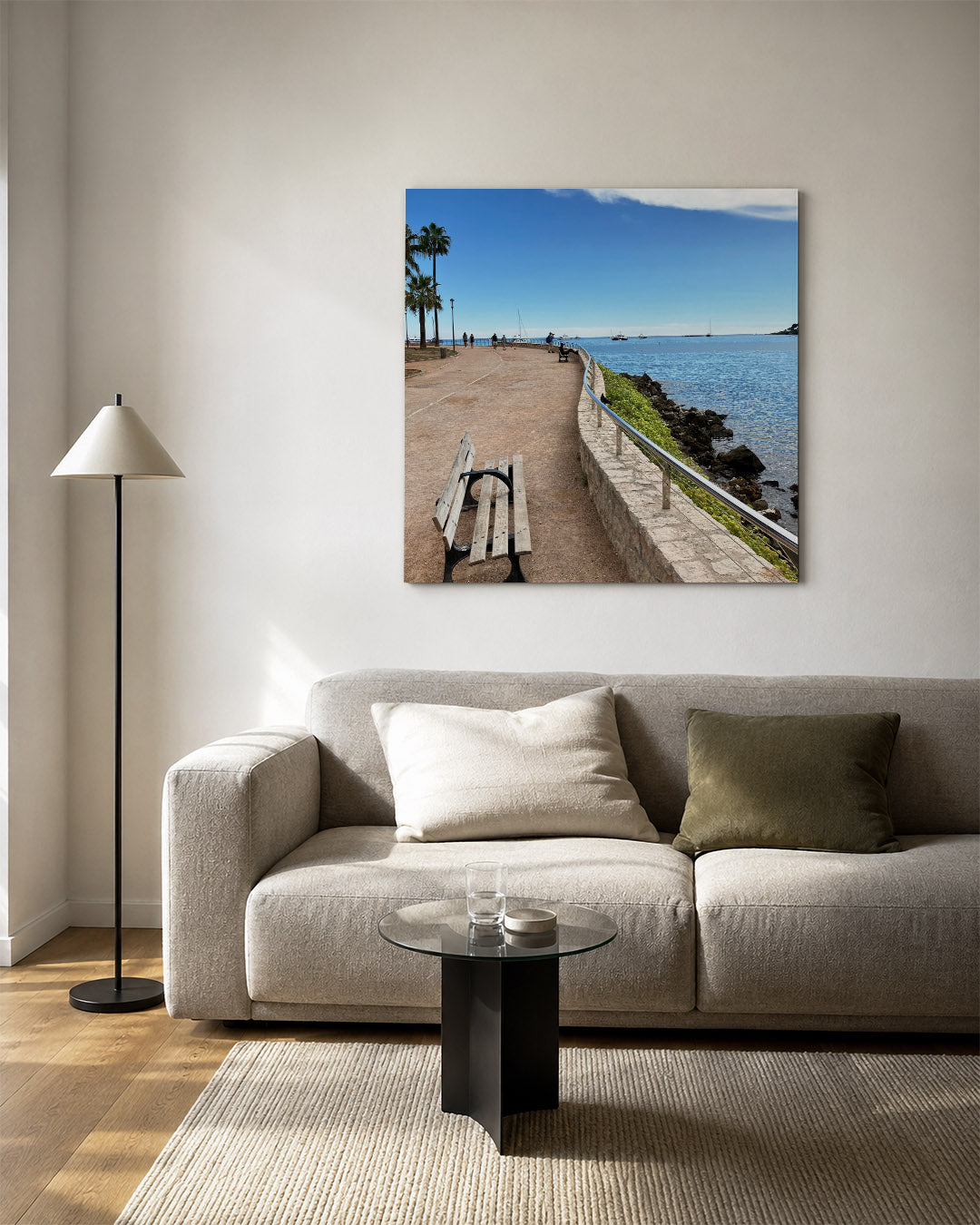 Zomerse kustwandeling Kunstwerk